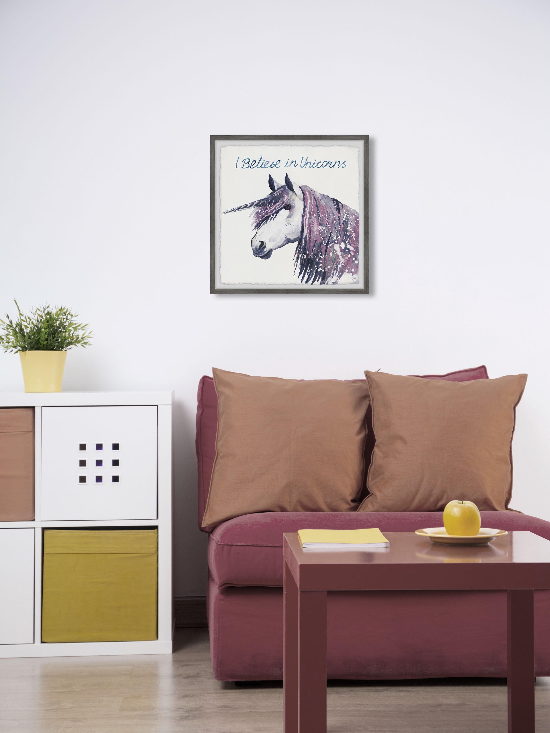 Marmont Hill I Believe Unicorns Ii Framed Wall Art, 32.00" x 1.50"
