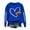 Blue, variant on Hoodies Football Sweatshirts For Women Cute Baseball Graphic Print Crewneck Long Sleeve Shirts Fall Winter Pullover Sweatshirts