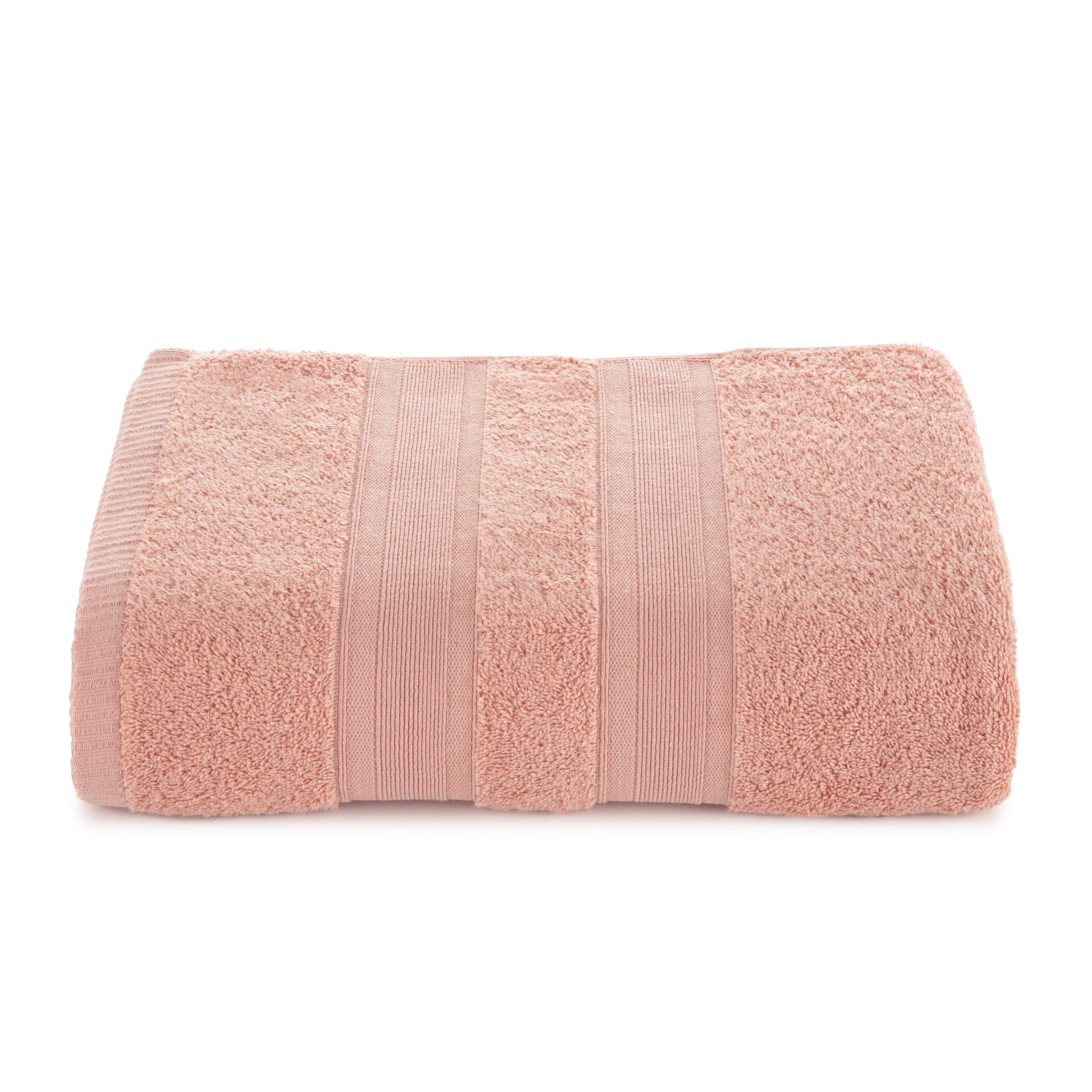 Martex Clean Essentials 6-Piece Cotton Towel Set, Low Lint & Highly Absorbent, Seashell Pink