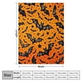 thumbnail image 4 of YANMS Halloween Throw Blanket: Soft Black Bats Silhouette on for Sofa Bed Couch Chair Dorm, 4 of 6