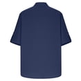 thumbnail image 5 of Mens Cotton Linen Shirt, Short Sleeve Shirts for Men Summer Casual Lightweight Solid Color Button Up T-Shirts, 5 of 6