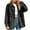 Gray, variant on Denim Jackets for Women Turndown Collar Long Sleeve Button down Jacket Vintage Jean Coat with Pockets
