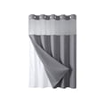 thumbnail image 2 of Waterproof Double Layer Shower Curtain, Waffle Weave Polyester Bath Curtain with Detachable Liner, Reinforced Grommet Top, Machine Washable, Standard Size for Bathtub and Shower Stall, 2 of 6