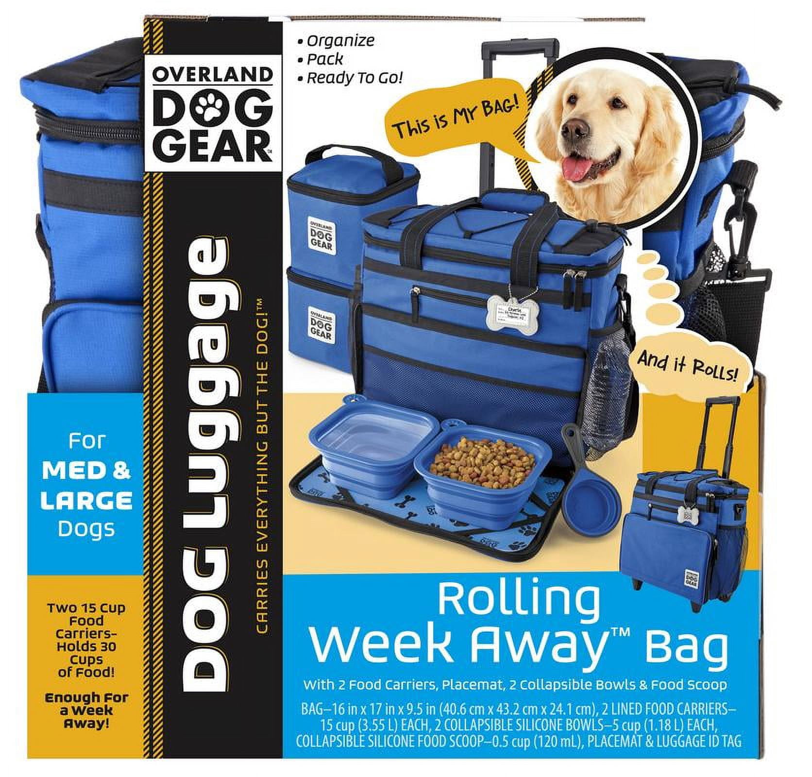 Mobile Dog Gear Rolling Week Away Bag, Blue