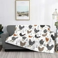 thumbnail image 2 of Naloa Retro Rooster Flannel Blankets - Thick and Warm Blanket for Winter, Soft Fuzzy Plush King Blanket for All Seasons60"x50", 2 of 6