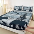 thumbnail image 3 of jejeloiu Jungle Bear Full Size Sheets,Rustic Mallard Duck Bed Sheets For Girls Boys 4-Piece, 3 of 7