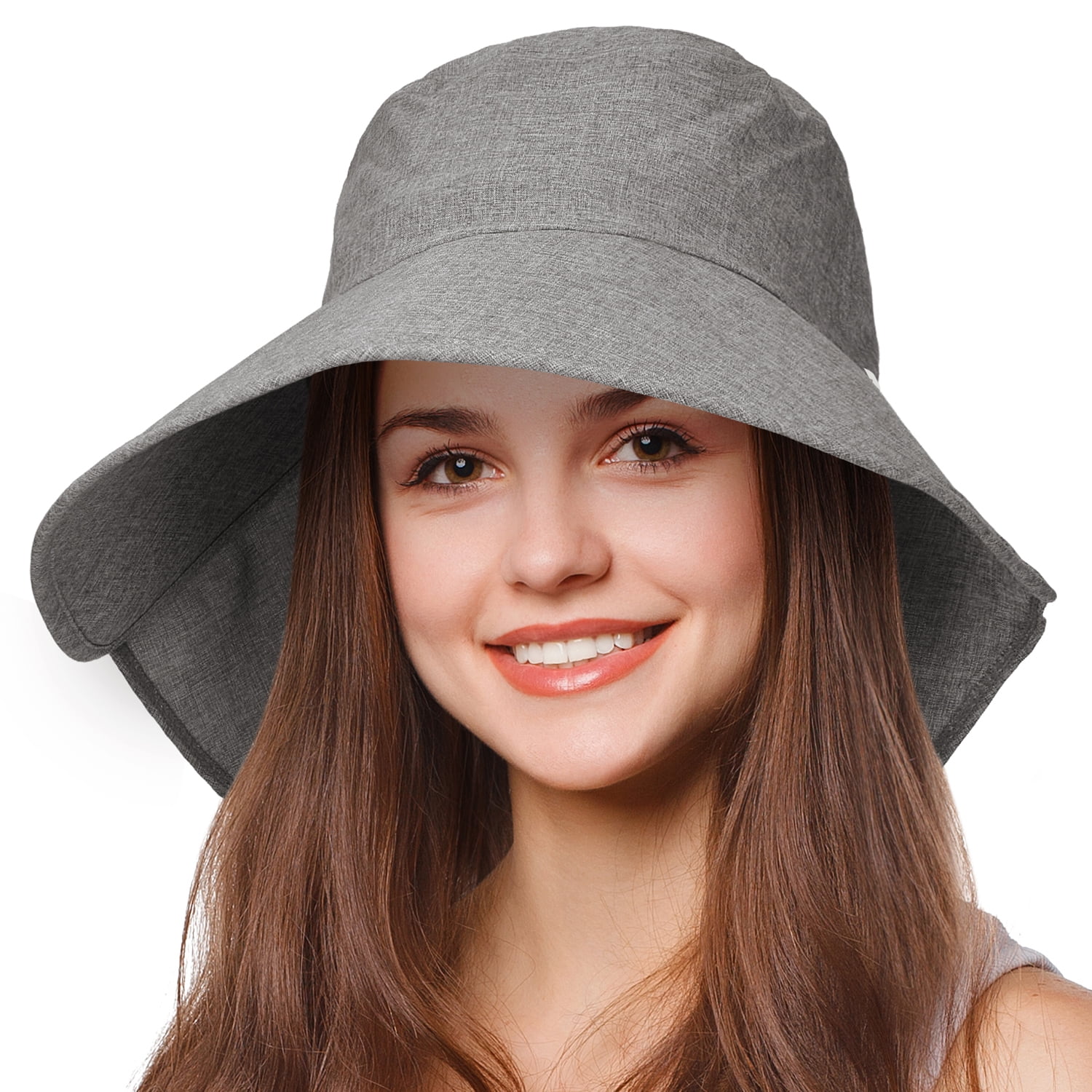Tirrinia Tirrinia Womens Wide Brim Sun Hat w/ Neck Flap