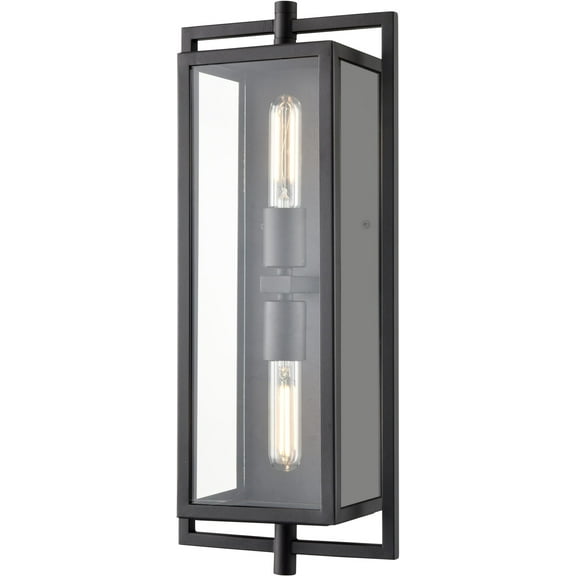 Millennium Lighting 250002-TBK Rankin 2 Light 20" Tall Outdoor Wall Sconce - Black