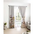 thumbnail image 3 of Vintage Mushroom Blackout Curtains for Bedroom/Living Room, Thermal Insulated Kitchen Curtains, Farmhouse Summer Botanical Floral Grommet Darkening Window Treatment Drapes 42"x63"x2, 3 of 8