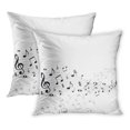 thumbnail image 1 of BOSDECO Housse de Coussin Motif Tourbillon Notes de Musique Classiques 18x18 Pouces Lot de 2, 1 of 1