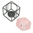 Fragrant Oil Warmer Iron Frame Ceramic Bowl Tealight Candle Holder