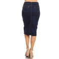 thumbnail image 3 of Fashion2Love Womens Plus/Juniors Mid Waist Below Knee Length Denim Skirt in Pencil Silhouette, 3 of 6