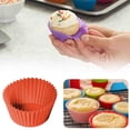 thumbnail image 2 of Cxui Red Reusable Silicone Cupcake Baking Cups, Cups Non-Sticks Muffin Liners for Party, 3X1X1In, 1Pcs, 2 of 9