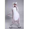 thumbnail image 3 of Disfraz de franela Kigurumi para adultos, disfraz de rata gris, pijama de una pieza para mujer o hombre, para fiesta de carnaval de Halloween, 3 of 4