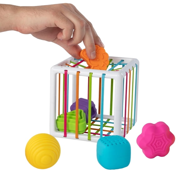 Fat Brain Toys InnyBin Shape Learning Toys, Sensory Toys for Babies and Toddlers, Baby Toys Ages 10