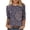 Blue-Top, variant on YFNNUP Plus Size 3/4 Sleeve Shirt for Womens Print Crew Neck Tops Casual Loose Fit T Shirts Breathable Vacation Blouse Blue XXL