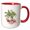 Red/White, variant on 3drose, Spice Berry Ardisia Evergreen Shrub Vector, 11oz Mug