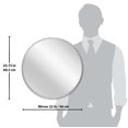 thumbnail image 5 of Infinity Instruments Adara Silver Round Modern 24-inch Wall Mirror, 5 of 7