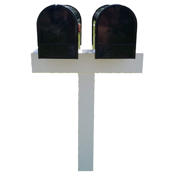2, 42-in x 26-in White Vinyl Mailbox Post Sleeve (mailboxes not Included)