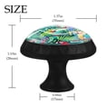 thumbnail image 4 of 12 Pcs Cabinet Knobs Tropical Parrots Summer Colors, Round Crystal Glass Drawer Dresser Wardrobe Handles Pulls Door Cupboard Hardware Knob with Screws for Home Kitchen, 4 of 6