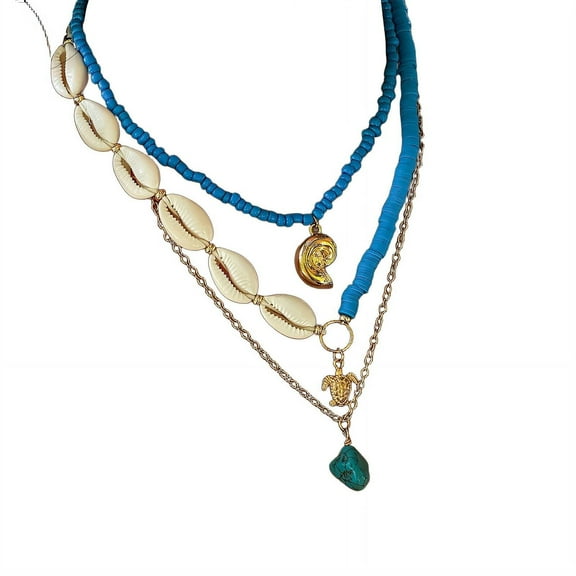 DESIGNICE Layered Necklaces for Women,Polished Tiered Sheen Long Necklaces for Women,Clear Chain Strength Necklaces for Women,Gold