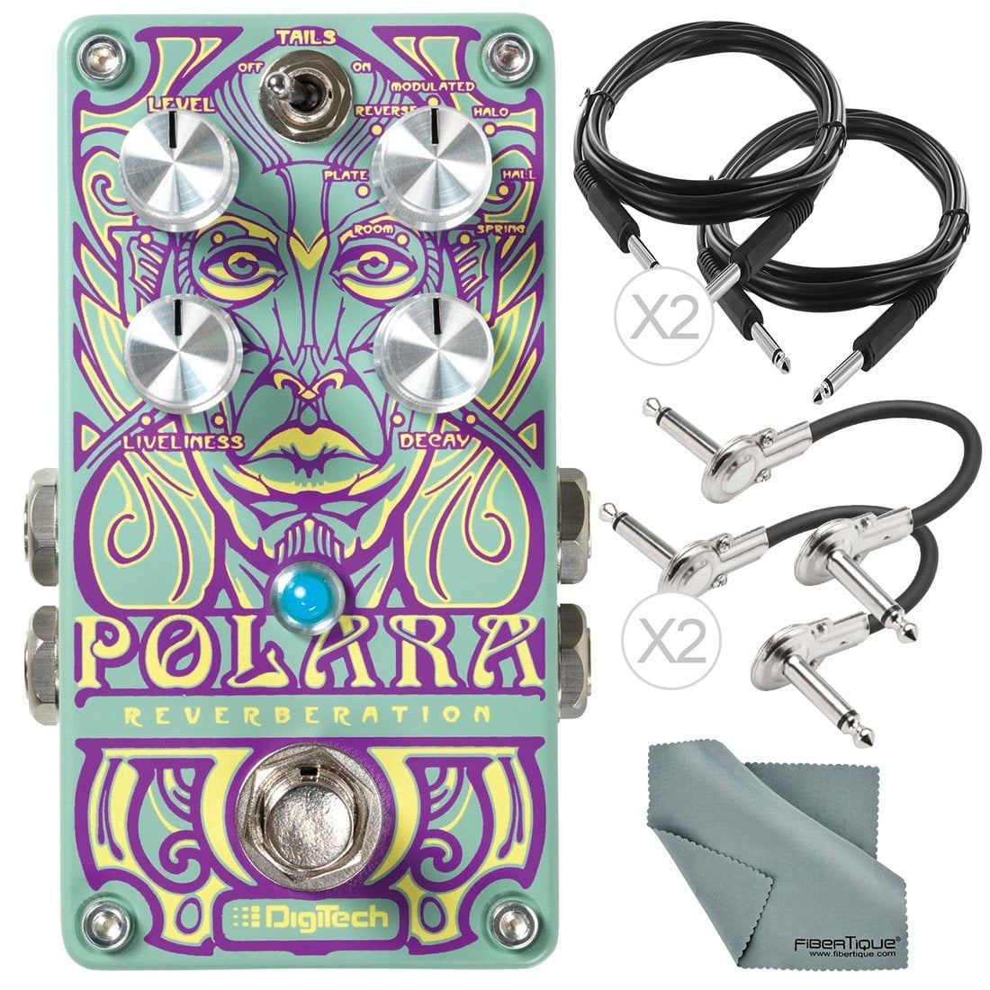 DigiTech Polara Lexicon Reverb Pedal with On/Off Switch and 