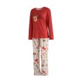 thumbnail image 2 of Kmbangi Family Matching Christmas Pajamas Cartoon Tops with Pants/Jumpsuit, 2 of 9