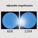 thumbnail image 3 of Relájate y ama el microscopio para niños, 60-120x, mini microscopio eléctrico de bolsillo con luz LED, microscopio para niños, estudiantes, observación microbiológica, aprendizaje, rosa, 3 of 7