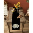 thumbnail image 5 of nqOlkjepod Flower Black Table Runner 72 Inches Long Farmhouse Dress Scarves, Gold White Abstract Floral Aesthetic Dining Tablerunner for Coffee Table/Kitchen Island/Party Décor, 16" x 72", 5 of 8