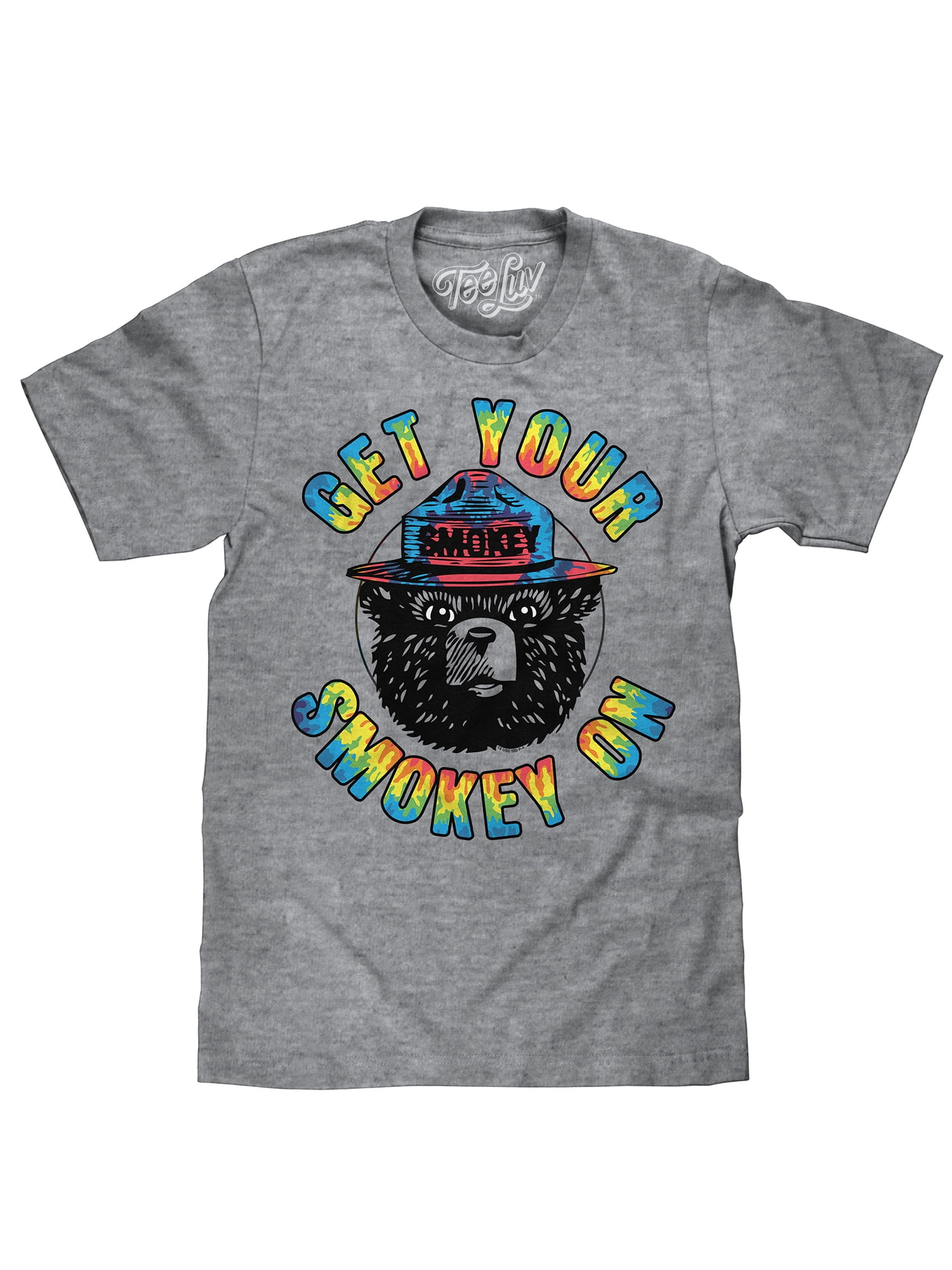 smokey the bear tie dye shirt