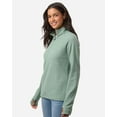 thumbnail image 5 of North End NE725W Women's Spirit Textured Quarter-Zip Pullover-SAGE GREEN HEATHER-L, 5 of 6