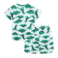 thumbnail image 3 of WIBACKER 3-8T Boys' Two Piece Dinosaur Sleepwear Top and Bottom Pajama Set Kids Cool Short Summer Pjs, 3 of 8