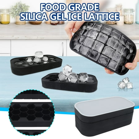 

The New Silicone Ice Tray Ice Cubes Mold Ice Box Can Stack Trays With Lids