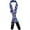 Blue Skull, variant on Lock-It Straps Polymer Plush 2" Locking Guitar Strap Big Star Black/White