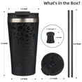 thumbnail image 3 of BJPKPK 18oz Insulated Tumbler With lid And Straw Stainless Steel Tumblers Travel Coffee Mug Reusable Thermal Cup,Black Leopard, 3 of 6