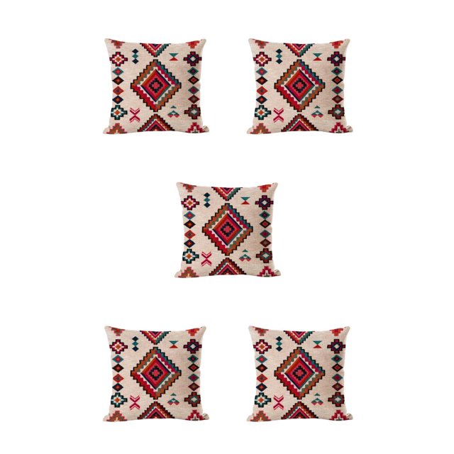 Advancent Decorative Throw Pillow Covers Bohemian Pillowcase Square Living Sofa Cushion Accessories Cover Soft Shape Room 45x45cm Type2 NO2