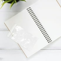 OFFIGAM 200pcs Transparent Self-Adhesive Business Card Protector Sleeves, 3 Inch Plastic Card Storage Bags for Office Use