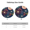 thumbnail image 7 of YFYANG Round Fitted Table Cloth, Waterproof Vintage Floral Line Texture Pattern Polyester Table Cover, Indoor Outdoor Decorative Tablecloths with Elastic Edge, 7 of 7