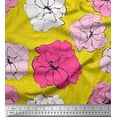 thumbnail image 1 of Soimoi Moss Georgette Fabric Carnation Floral Print Sewing Fabric Yard 42 Inch Wide, 1 of 3