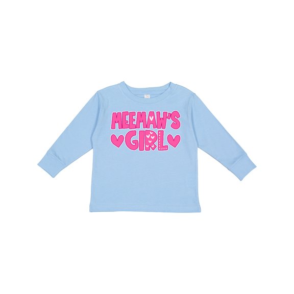 Inktastic Meemaw's Girl Girls Long Sleeve Toddler T-Shirt