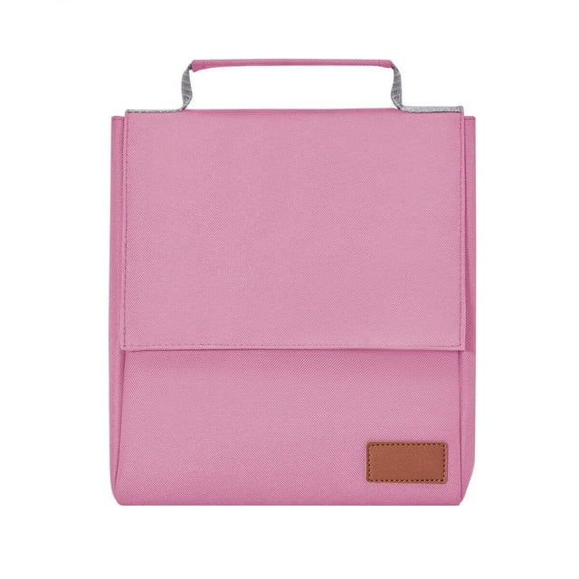 Lonchera con interior metalizado-Estefa rosa 21.5 x 25 x 12