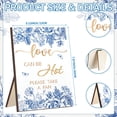 thumbnail image 2 of Wedding Fans Roowest 101 unidades para invitados con letrero de mesa azul, 2 of 7