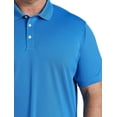 thumbnail image 3 of Big and Tall Essentials by DXL Men's Solid Golf Polo Shirt, Blue, 2XL, 3 of 6