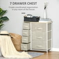 thumbnail image 4 of HOMCOM Commode pour Chambre avec 7 Tiroirs, Commode en Tissu, Gris Pâle, 4 of 10