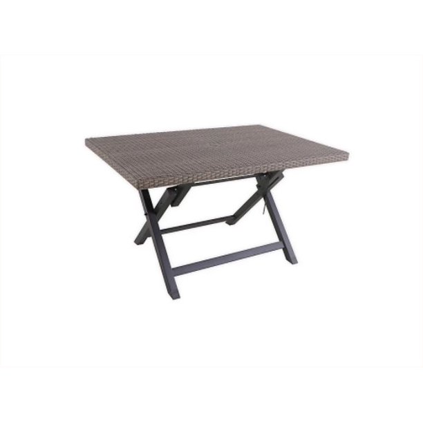 Barrington Wicker 6 Person Folding Patio Table In Natural Brown Walmart Com Walmart Com