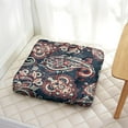 thumbnail image 6 of Square Floor Pillow with Paisley Motif, Boho Meditation Cushion for Yoga and Sitting Comfort 22 x 22, 6 of 6