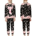 thumbnail image 3 of Suhoaziia Youth Pj Pants Boys Novelty Aesthetic Sakura Axolotl Tracksuit 2 Pieces Long Sleeve Family Gift for Holiday Jogger Bedtime Soft Outfits for 11T-12T Children, 3 of 5
