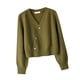 thumbnail image 3 of Cárdigan de punto para mujer, suéter, ropa de abrigo, chaqueta con cuello en V y botones, cárdigan de, 3 of 8
