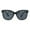 Matte Black, variant on Womens Butterfly Shape Panel Lens Plastic Minimal Sunglasses Clear Green