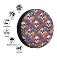 thumbnail image 4 of Naloa colorful Skull rose PVC Leather Spare Tire Wheel Cover for Car Truck SUV Camper Trailer Universal Fit many size15 inch, 4 of 6